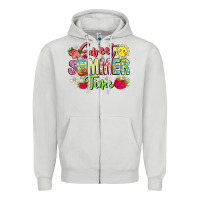 Dove Grey Sweet Summer Time Zipper Hoodie - CowhideDigitalArt