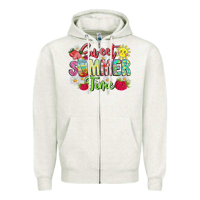 Sweet Summer Time Zipper Hoodie by CowhideDigitalArt | Teevron