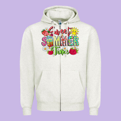 Sweet Summer Time Zipper Hoodie Designed By Cowhidedigitalart