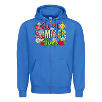 True Royal Sweet Summer Time Zipper Hoodie - CowhideDigitalArt