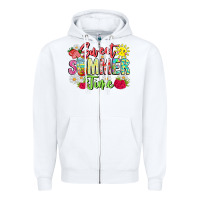 White Sweet Summer Time Zipper Hoodie - CowhideDigitalArt