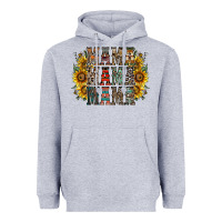 Heather Grey mama sunflower western Heavyweight Hoodie - RacoonDesign