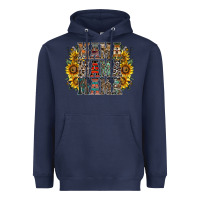 Navy mama sunflower western Heavyweight Hoodie - RacoonDesign
