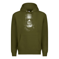 Army Green frankenstein monster boris karloff face Premium Hoodie - lanVoArt