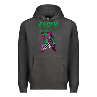 Charcoal Heather green goblin Premium Hoodie - lanVoArt