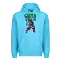 Ocean Blue green goblin Premium Hoodie - lanVoArt