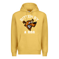 Antique Gold bitten by a dog angry dog bite funny gift Premium Hoodie - lanVoArt