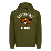 Bitten By A Dog Angry Dog Bite Funny Gift Premium Hoodie | Teevron