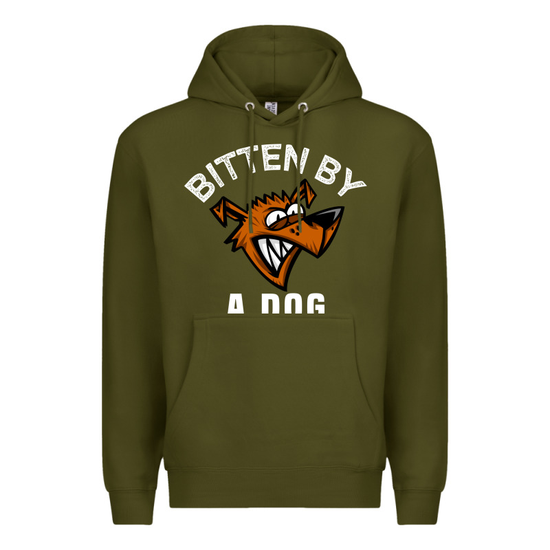 Bitten By A Dog Angry Dog Bite Funny Gift Premium Hoodie by lanVoArt | Teevron