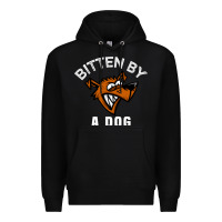 Black bitten by a dog angry dog bite funny gift Premium Hoodie - lanVoArt