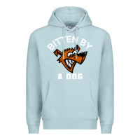Blue Mist bitten by a dog angry dog bite funny gift Premium Hoodie - lanVoArt