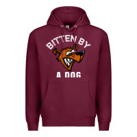 Burgundy bitten by a dog angry dog bite funny gift Premium Hoodie - lanVoArt