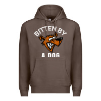 Coffee bitten by a dog angry dog bite funny gift Premium Hoodie - lanVoArt