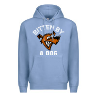 Colony Blue bitten by a dog angry dog bite funny gift Premium Hoodie - lanVoArt