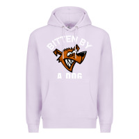 Lilac bitten by a dog angry dog bite funny gift Premium Hoodie - lanVoArt