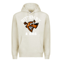 Oatmeal Heather bitten by a dog angry dog bite funny gift Premium Hoodie - lanVoArt