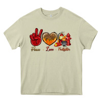 Peace Love Firefighter Heavy Core Tee | Teevron