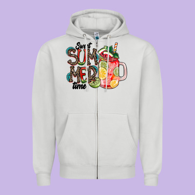 Sweet Summer Time Zipper Hoodie Designed By Cowhidedigitalart