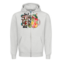 Dove Grey Sweet Summer Time Zipper Hoodie - CowhideDigitalArt