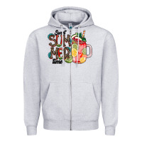 Heather Grey Sweet Summer Time Zipper Hoodie - CowhideDigitalArt