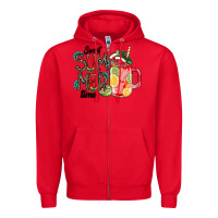 Red Sweet Summer Time Zipper Hoodie - CowhideDigitalArt