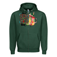 Sports Green Sweet Summer Time Zipper Hoodie - CowhideDigitalArt