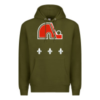 Army Green vintage quebec hockey   retro nordiques Premium Hoodie - lanVoArt