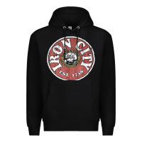 Black vintage retro iron city(beer) proof Premium Hoodie - lanVoArt