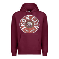 Burgundy vintage retro iron city(beer) proof Premium Hoodie - lanVoArt