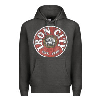 Charcoal Heather vintage retro iron city(beer) proof Premium Hoodie - lanVoArt