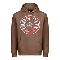 Chestnut vintage retro iron city(beer) proof Premium Hoodie - lanVoArt