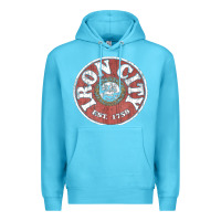 Ocean Blue vintage retro iron city(beer) proof Premium Hoodie - lanVoArt