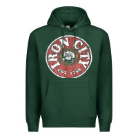 Sports Green vintage retro iron city(beer) proof Premium Hoodie - lanVoArt