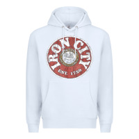 White vintage retro iron city(beer) proof Premium Hoodie - lanVoArt