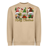 Mushroom Merry Christmas Gnomes Heavyweight Sweatshirt - BundleAndBundleShop