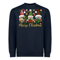 Navy Merry Christmas Gnomes Heavyweight Sweatshirt - BundleAndBundleShop
