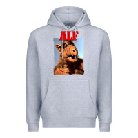 Heather Grey alf vintage classic Premium Hoodie - lanVoArt