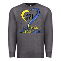 Charcoal Heather world down syndrome symbol Premium Sweatshirt - Artiststas