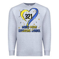 Heather Grey world down syndrome symbol Premium Sweatshirt - Artiststas