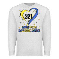 Oatmeal Heather world down syndrome symbol Premium Sweatshirt - Artiststas