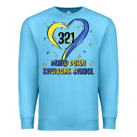 Ocean Blue world down syndrome symbol Premium Sweatshirt - Artiststas
