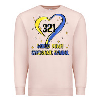 Pale Pink world down syndrome symbol Premium Sweatshirt - Artiststas
