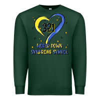 Sports Green world down syndrome symbol Premium Sweatshirt - Artiststas