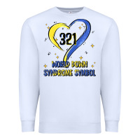 White world down syndrome symbol Premium Sweatshirt - Artiststas