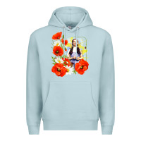 Blue Mist dorothy poppies Premium Hoodie - lanVoArt