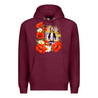Burgundy dorothy poppies Premium Hoodie - lanVoArt