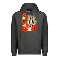 Charcoal Heather dorothy poppies Premium Hoodie - lanVoArt