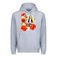 Heather Grey dorothy poppies Premium Hoodie - lanVoArt