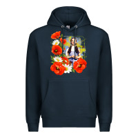 Navy dorothy poppies Premium Hoodie - lanVoArt