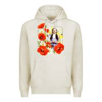 Oatmeal Heather dorothy poppies Premium Hoodie - lanVoArt